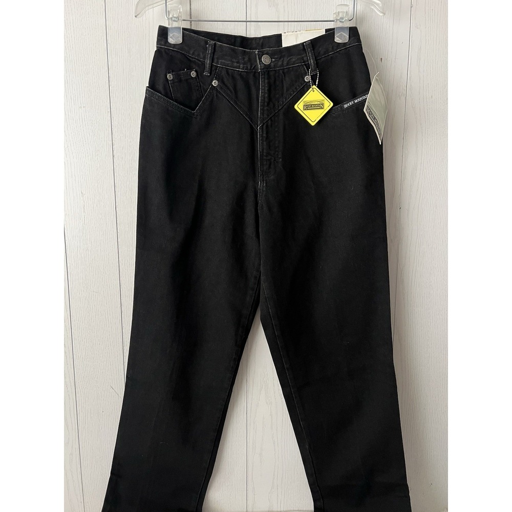 NWT VTG 80s 90s Rockies Rocky Mountain Black High‎ Rise Jeans 32/13 33 Inseam